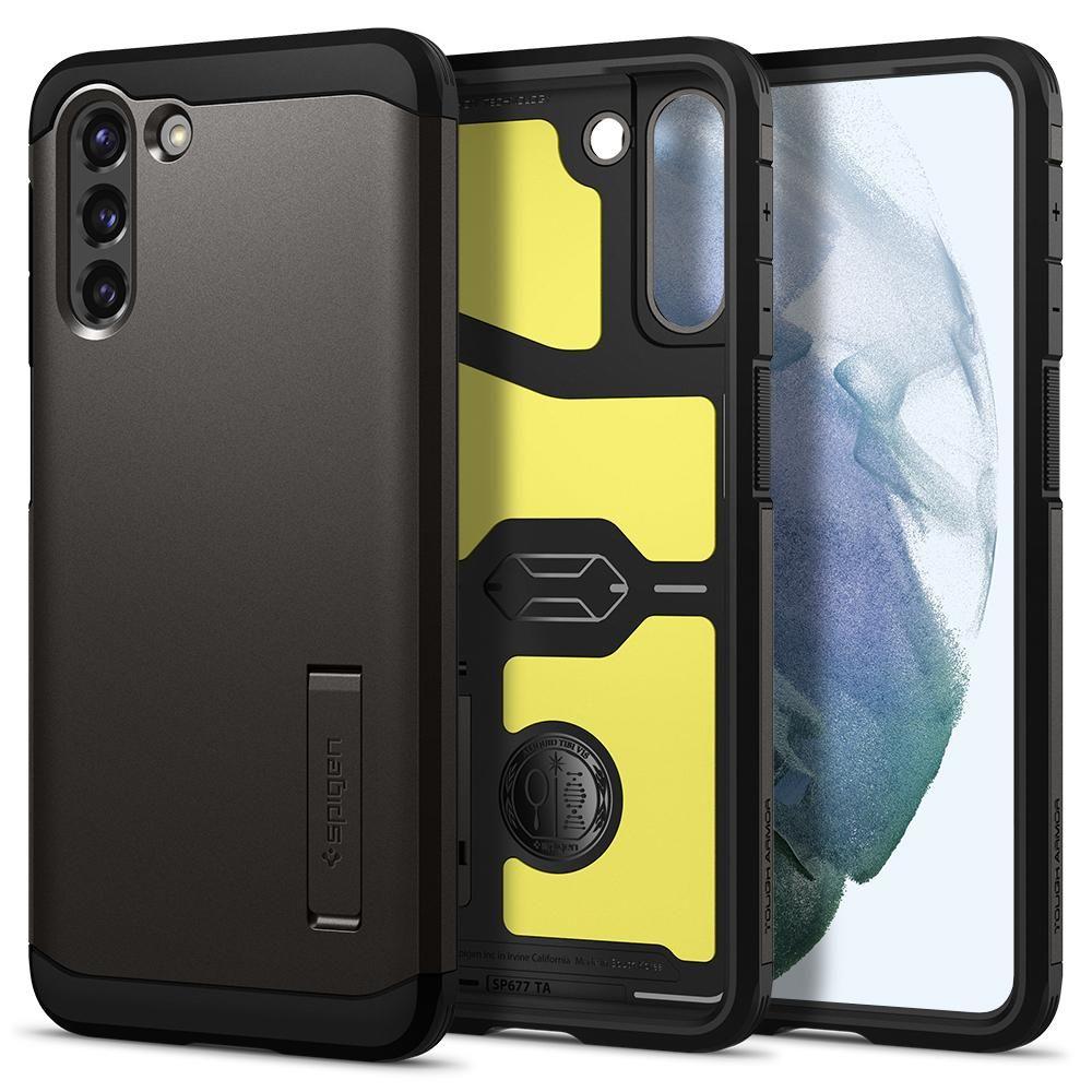 Zadný kryt Spigen Tough Armor Gunmetal – Samsung Galaxy S21 | Kryty na mobil Kryty na mobil | Zadný kryt Spigen Tough Armor Gunmetal – Samsung Galaxy S21 | Kryty na mobil