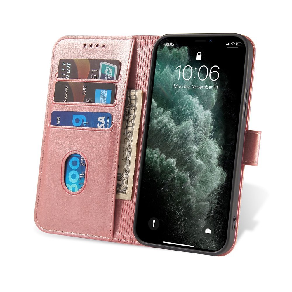 Peňaženkové puzdro Elegant Magnet Case ružové – Apple iPhone 12 Pro Max | Kryty na mobil Kryty na mobil | Peňaženkové puzdro Elegant Magnet Case ružové – Apple iPhone 12 Pro Max | Kryty na mobil