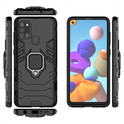 Kryty na mobil | Odolný kryt Ring Armor čierny – Samsung Galaxy A21s | Kryty na mobil