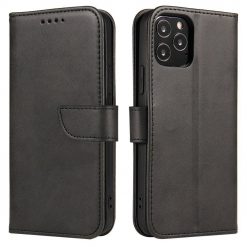 Kryty na mobil | Peňaženkové puzdro Elegant Magnet Case čierne – Apple iPhone 12 Mini | Kryty na mobil