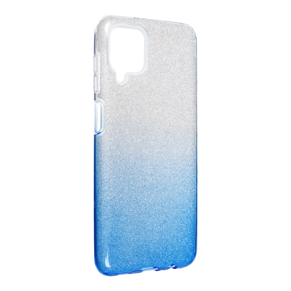 Ligotavý Kryt Forcell Shining transparentno-modrý – Samsung Galaxy A12 / M12 | Kryty na mobil Kryty na mobil | Ligotavý Kryt Forcell Shining transparentno-modrý – Samsung Galaxy A12 / M12 | Kryty na mobil