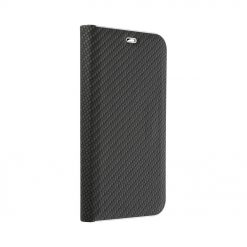 Kryty na mobil | Knižkové puzdro Luna Carbon čierne – Samsung Galaxy A72 / A72 5G | Kryty na mobil
