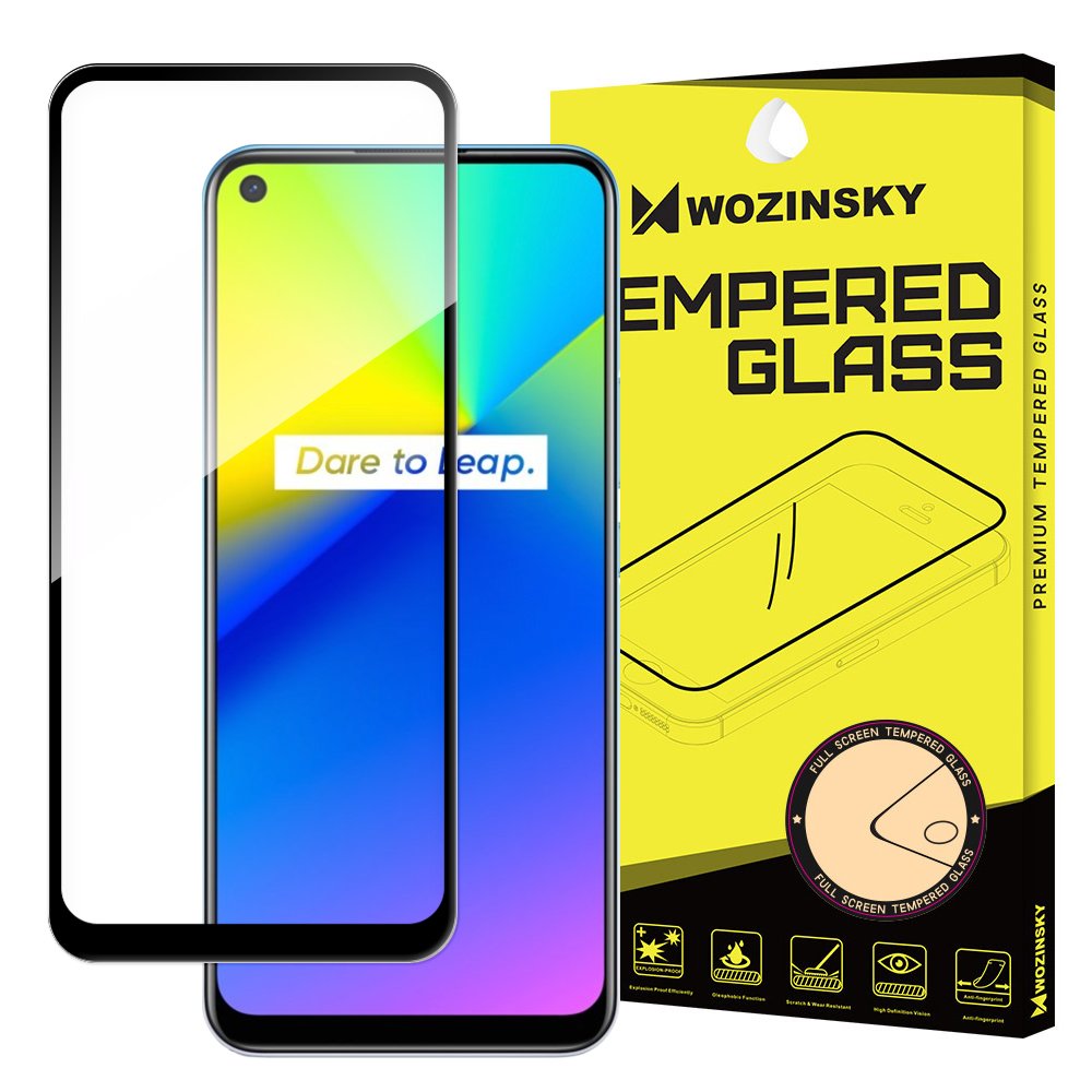 Tvrdené sklo celopovrchové 9H Wozinsky čierne – Realme 7i | Kryty na mobil Kryty na mobil | Tvrdené sklo celopovrchové 9H Wozinsky čierne – Realme 7i | Kryty na mobil