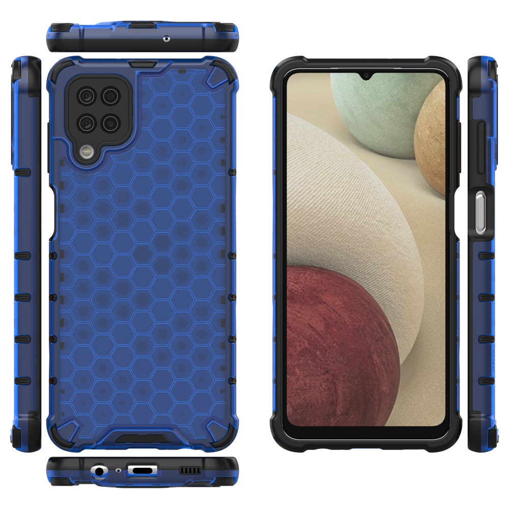 Odolný kryt Honeycomb Armor modrý – Samsung Galaxy A12 / M12 | Kryty na mobil Kryty na mobil | Odolný kryt Honeycomb Armor modrý – Samsung Galaxy A12 / M12 | Kryty na mobil