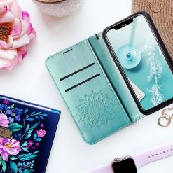 Kryty na mobil | Peňaženkové puzdro Mezzo mandala zelené – Samsung Galaxy A32 5G | Kryty na mobil