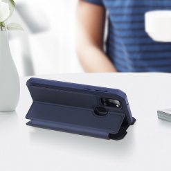 Kryty na mobil | Peňaženkové puzdro Dux Ducis Skin X modré – Samsung Galaxy A21s | Kryty na mobil