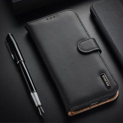 Kryty na mobil | Kožené peňaženkové puzdro Dux Ducis Hivo čierne – Samsung Galaxy S21 Ultra | Kryty na mobil