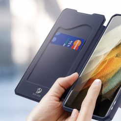 Kryty na mobil | Peňaženkové puzdro Dux Ducis Skin X modré – Samsung Galaxy S21 Ultra | Kryty na mobil