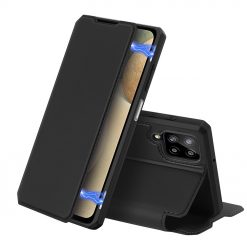 Kryty na mobil | Peňaženkové puzdro Dux Ducis Skin X čierne – Samsung Galaxy A12 / M12 | Kryty na mobil