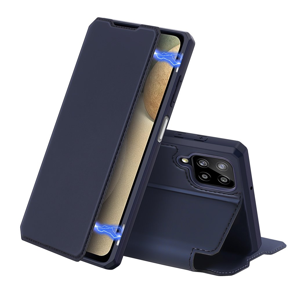 Peňaženkové puzdro Dux Ducis Skin X modré – Samsung Galaxy A12 / M12 | Kryty na mobil Kryty na mobil | Peňaženkové puzdro Dux Ducis Skin X modré – Samsung Galaxy A12 / M12 | Kryty na mobil
