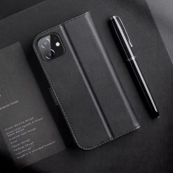 Kryty na mobil | Kožené peňaženkové puzdro Dux Ducis Hivo čierne – Apple iPhone 11 | Kryty na mobil