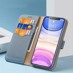 Kryty na mobil | Kožené peňaženkové puzdro Dux Ducis Hivo modré – Apple iPhone 11 | Kryty na mobil