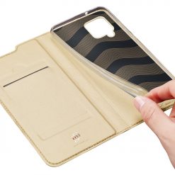 Kryty na mobil | Peňaženkové puzdro Dux Ducis Skin Pro zlaté – Samsung Galaxy A42 5G | Kryty na mobil