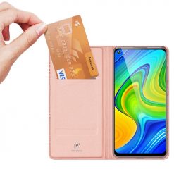 Kryty na mobil | Peňaženkové puzdro Dux Ducis Skin Pro ružové – Xiaomi Redmi Note 9 | Kryty na mobil