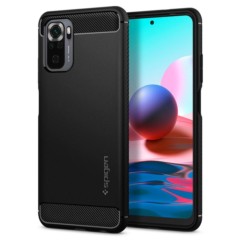 Zadný kryt Spigen Rugged Armor čierny – Xiaomi Redmi Note 10 / Note 10S | Kryty na mobil Kryty na mobil | Zadný kryt Spigen Rugged Armor čierny – Xiaomi Redmi Note 10 / Note 10S | Kryty na mobil