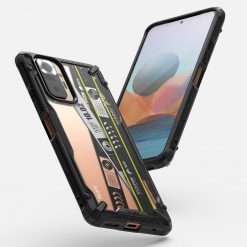 Kryty na mobil | Odolný kryt Ringke Fusion X Ticket Band transparentno-čierny – Xiaomi Redmi Note 10 Pro | Kryty na mobil