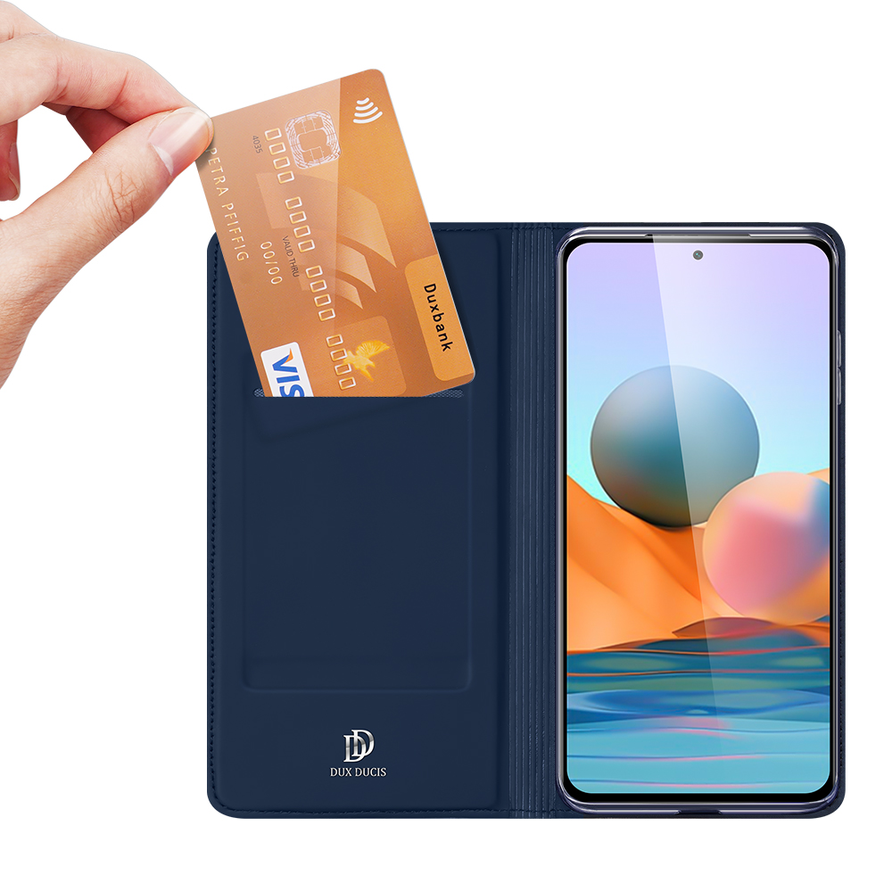 Peňaženkové puzdro Dux Ducis Skin Pro modré – Xiaomi Redmi Note 10 Pro | Kryty na mobil Kryty na mobil | Peňaženkové puzdro Dux Ducis Skin Pro modré – Xiaomi Redmi Note 10 Pro | Kryty na mobil