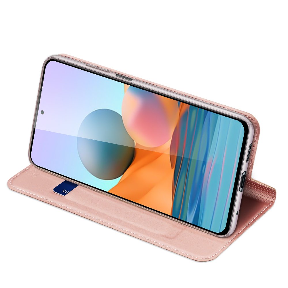 Peňaženkové puzdro Dux Ducis Skin Pro ružové – Xiaomi Redmi Note 10 Pro | Kryty na mobil Kryty na mobil | Peňaženkové puzdro Dux Ducis Skin Pro ružové – Xiaomi Redmi Note 10 Pro | Kryty na mobil