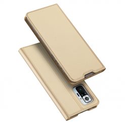 Kryty na mobil | Peňaženkové puzdro Dux Ducis Skin Pro zlaté – Xiaomi Redmi Note 10 Pro | Kryty na mobil