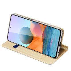 Kryty na mobil | Peňaženkové puzdro Dux Ducis Skin Pro zlaté – Xiaomi Redmi Note 10 Pro | Kryty na mobil