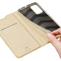 Kryty na mobil | Peňaženkové puzdro Dux Ducis Skin Pro zlaté – Xiaomi Redmi Note 10 Pro | Kryty na mobil
