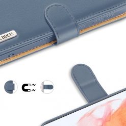 Kožené peňaženkové puzdro Dux Ducis Hivo modré – Samsung Galaxy S21 | Kryty na mobil Kryty na mobil | Kožené peňaženkové puzdro Dux Ducis Hivo modré – Samsung Galaxy S21 | Kryty na mobil