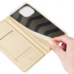 Kryty na mobil | Peňaženkové puzdro Dux Ducis Skin Pro zlaté – Xiaomi Mi 11 Lite | Kryty na mobil