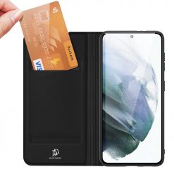 Kryty na mobil | Peňaženkové puzdro Dux Ducis Skin Pro čierne – Samsung Galaxy S21 FE | Kryty na mobil