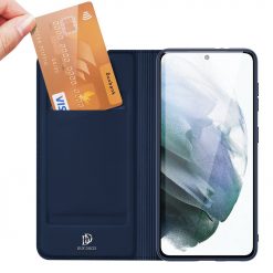 Kryty na mobil | Peňaženkové puzdro Dux Ducis Skin Pro modré – Samsung Galaxy S21 FE | Kryty na mobil