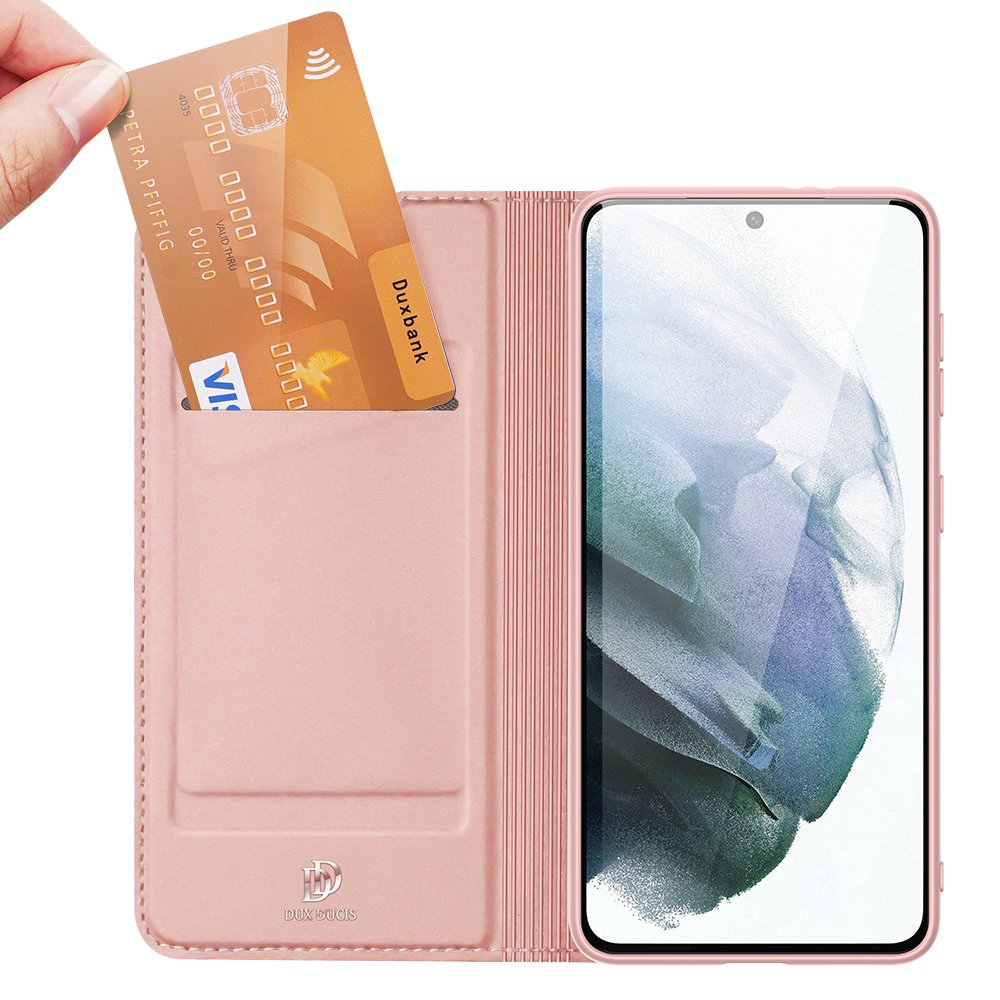 Peňaženkové puzdro Dux Ducis Skin Pro ružové – Samsung Galaxy S21 FE | Kryty na mobil Kryty na mobil | Peňaženkové puzdro Dux Ducis Skin Pro ružové – Samsung Galaxy S21 FE | Kryty na mobil