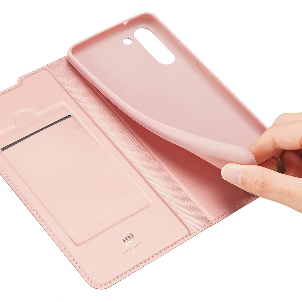Peňaženkové puzdro Dux Ducis Skin Pro ružové – Samsung Galaxy S21 FE | Kryty na mobil Kryty na mobil | Peňaženkové puzdro Dux Ducis Skin Pro ružové – Samsung Galaxy S21 FE | Kryty na mobil