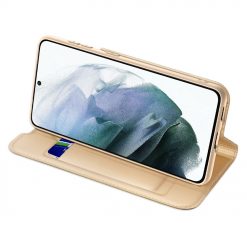 Peňaženkové puzdro Dux Ducis Skin Pro zlaté – Samsung Galaxy S21 FE | Kryty na mobil Kryty na mobil | Peňaženkové puzdro Dux Ducis Skin Pro zlaté – Samsung Galaxy S21 FE | Kryty na mobil