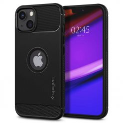 Kryty na mobil | Zadný kryt Spigen Rugged Armor čierny – Apple iPhone 13 | Kryty na mobil