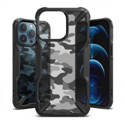 Kryty na mobil | Odolný kryt Ringke Fusion X maskáčovo-čierny – Apple iPhone 13 Pro Max | Kryty na mobil