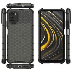 Kryty na mobil | Odolný kryt Honeycomb Armor čierny – Xiaomi Poco M3 | Kryty na mobil
