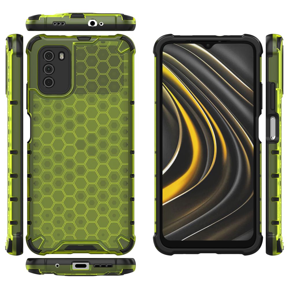Odolný kryt Honeycomb Armor zelený – Xiaomi Poco M3 | Kryty na mobil Kryty na mobil | Odolný kryt Honeycomb Armor zelený – Xiaomi Poco M3 | Kryty na mobil