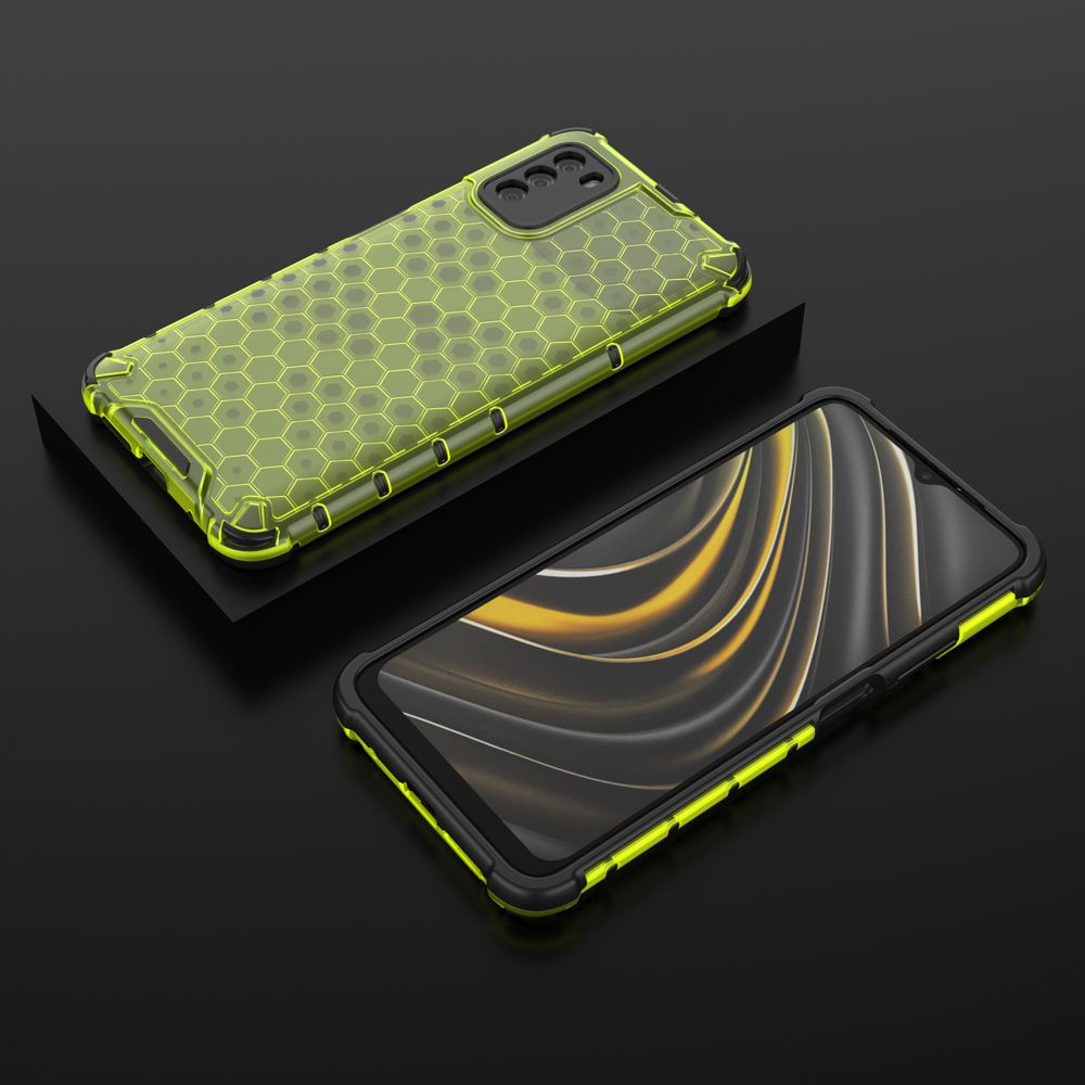 Odolný kryt Honeycomb Armor zelený – Xiaomi Poco M3 | Kryty na mobil Kryty na mobil | Odolný kryt Honeycomb Armor zelený – Xiaomi Poco M3 | Kryty na mobil