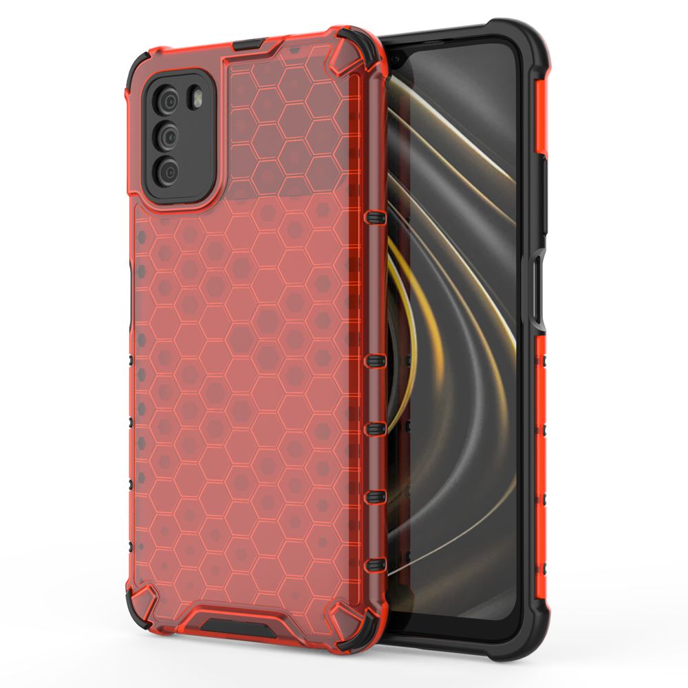 Odolný kryt Honeycomb Armor červený – Xiaomi Poco M3 | Kryty na mobil Kryty na mobil | Odolný kryt Honeycomb Armor červený – Xiaomi Poco M3 | Kryty na mobil