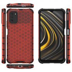 Odolný kryt Honeycomb Armor červený – Xiaomi Poco M3 | Kryty na mobil Kryty na mobil | Odolný kryt Honeycomb Armor červený – Xiaomi Poco M3 | Kryty na mobil