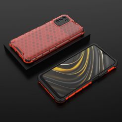 Odolný kryt Honeycomb Armor červený – Xiaomi Poco M3 | Kryty na mobil Kryty na mobil | Odolný kryt Honeycomb Armor červený – Xiaomi Poco M3 | Kryty na mobil