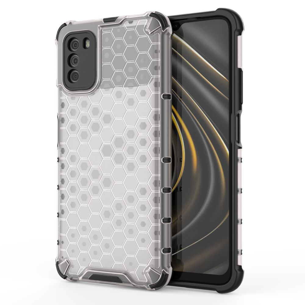 Odolný kryt Honeycomb Armor transparentný – Xiaomi Poco M3 | Kryty na mobil Kryty na mobil | Odolný kryt Honeycomb Armor transparentný – Xiaomi Poco M3 | Kryty na mobil