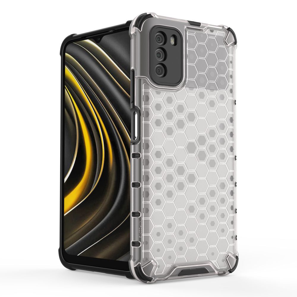 Odolný kryt Honeycomb Armor transparentný – Xiaomi Poco M3 | Kryty na mobil Kryty na mobil | Odolný kryt Honeycomb Armor transparentný – Xiaomi Poco M3 | Kryty na mobil