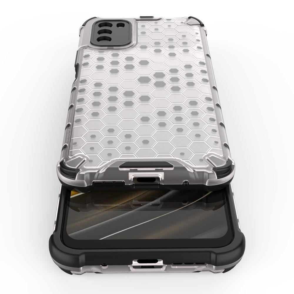 Odolný kryt Honeycomb Armor transparentný – Xiaomi Poco M3 | Kryty na mobil Kryty na mobil | Odolný kryt Honeycomb Armor transparentný – Xiaomi Poco M3 | Kryty na mobil