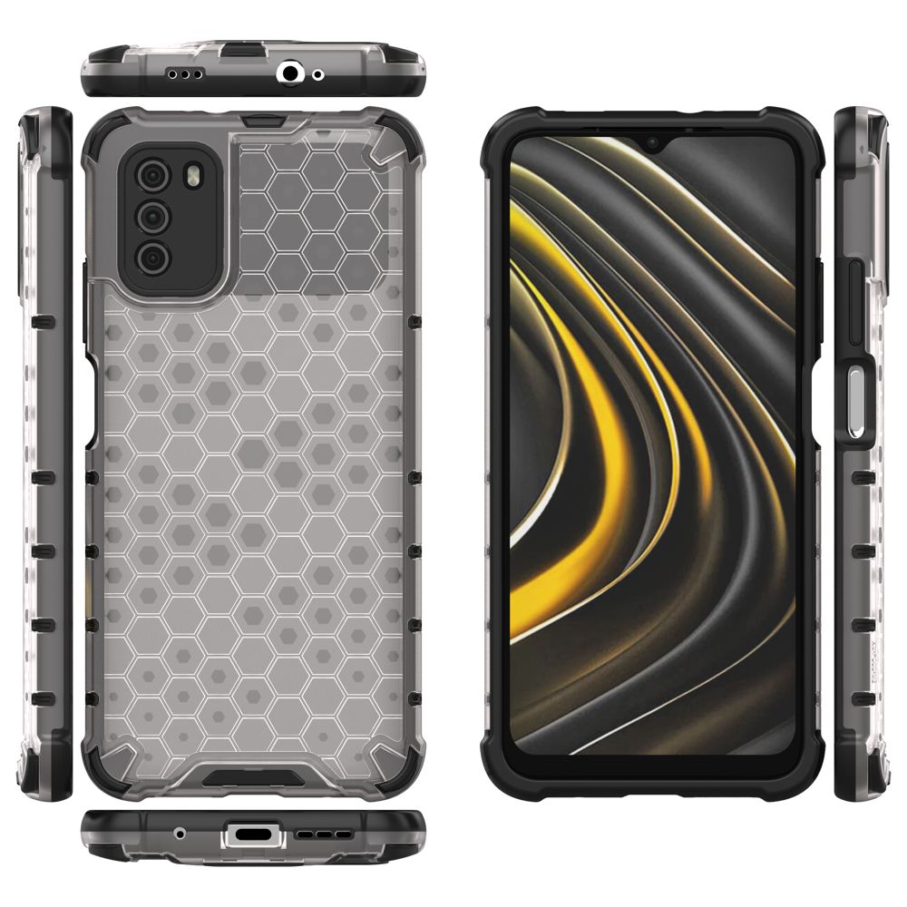 Odolný kryt Honeycomb Armor transparentný – Xiaomi Poco M3 | Kryty na mobil Kryty na mobil | Odolný kryt Honeycomb Armor transparentný – Xiaomi Poco M3 | Kryty na mobil