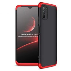 Kryty na mobil | Obojstranné puzdro 360 Full body protection čierno-červené – Xiaomi Redmi 9T / Poco M3 | Kryty na mobil