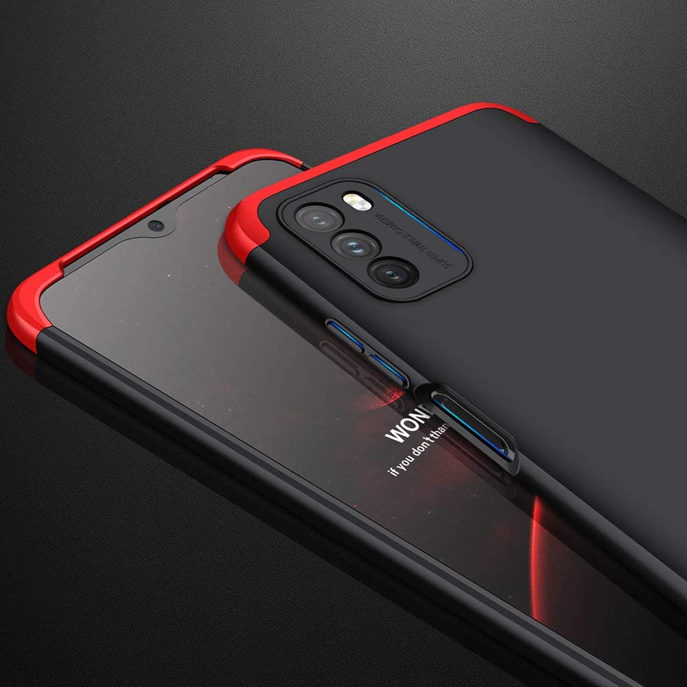 Obojstranné puzdro 360 Full body protection čierno-červené – Xiaomi Redmi 9T / Poco M3 | Kryty na mobil Kryty na mobil | Obojstranné puzdro 360 Full body protection čierno-červené – Xiaomi Redmi 9T / Poco M3 | Kryty na mobil