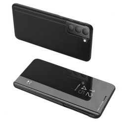 Kryty na mobil | Priehľadný kryt Clear View Case čierny – Samsung Galaxy S21 FE | Kryty na mobil