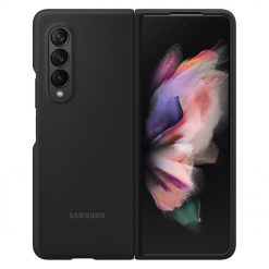 Kryty na mobil | Silikónové puzdro Samsung Silicone Cover čierne – Samsung Galaxy Z Fold 3 | Kryty na mobil