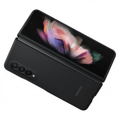 Kryty na mobil | Silikónové puzdro Samsung Silicone Cover čierne – Samsung Galaxy Z Fold 3 | Kryty na mobil