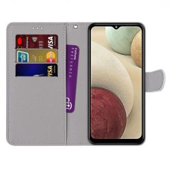 Kryty na mobil | Knižkové puzdro Trendy Cross case Rádioaktívny symbol – Samsung Galaxy A12 / M12 | Kryty na mobil